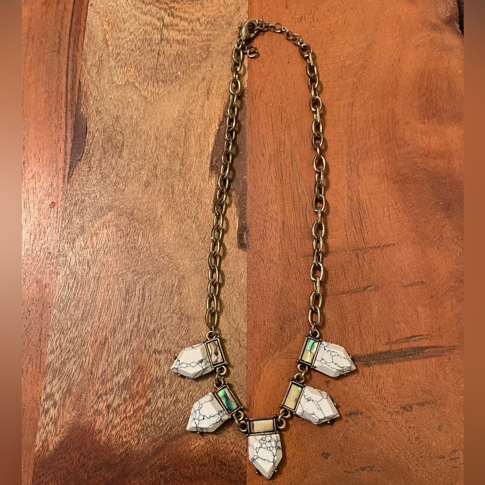 Gold Tone Gemstone Fashion Necklace | $8